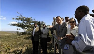 UN Secretary-General Ban Ki-moon fascinated by geothermal drive in Kenya