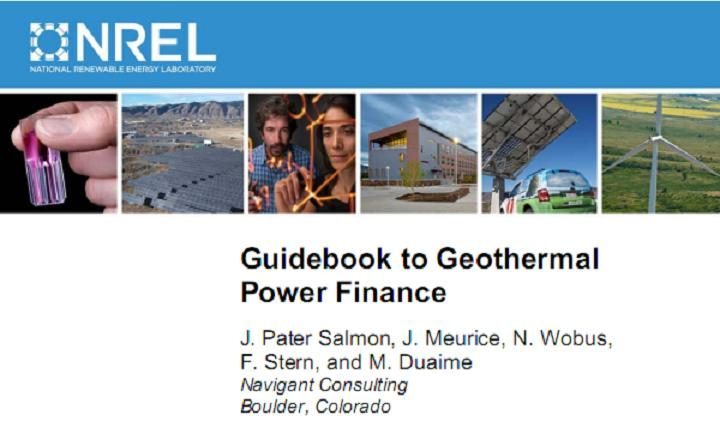 Useful guidebook to geothermal power finance by NREL/ Navigant
