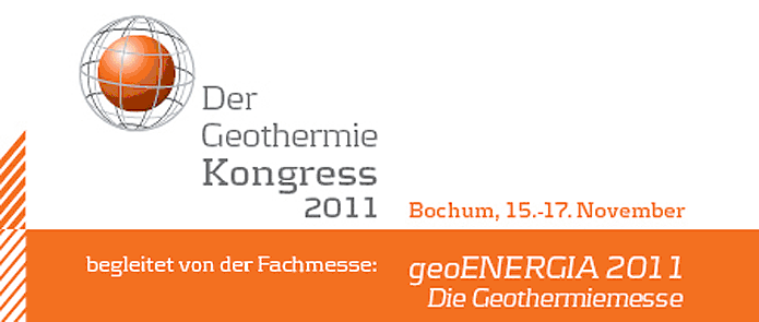 German Geothermal Congress and trade fair geoENERGIA, Bochum, November 15-17, 2011