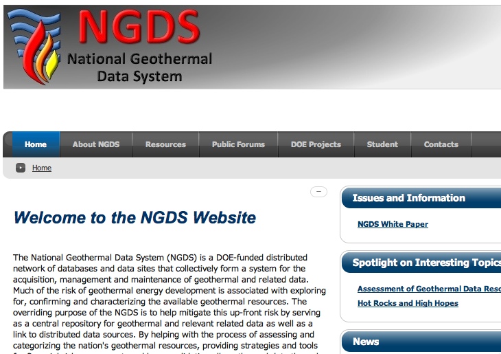 Some note on the U.S. National Geothermal Data System Project