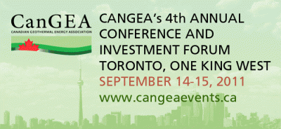 CanGEA’s 4th Annual Conference & Investment Forum, Toronto, Sept. 14-15, 2011