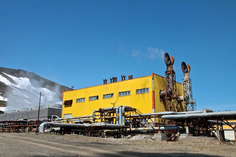 Pictures of the Mutnovsky geothermal power plant in Russia