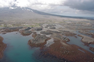 Geophysical survey by GeoAlaska ongoing in Augustine Island, Alaska