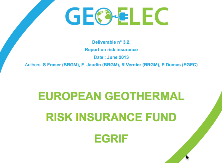 Proposal created for Geothermal Risk Insurance Fund on EU level