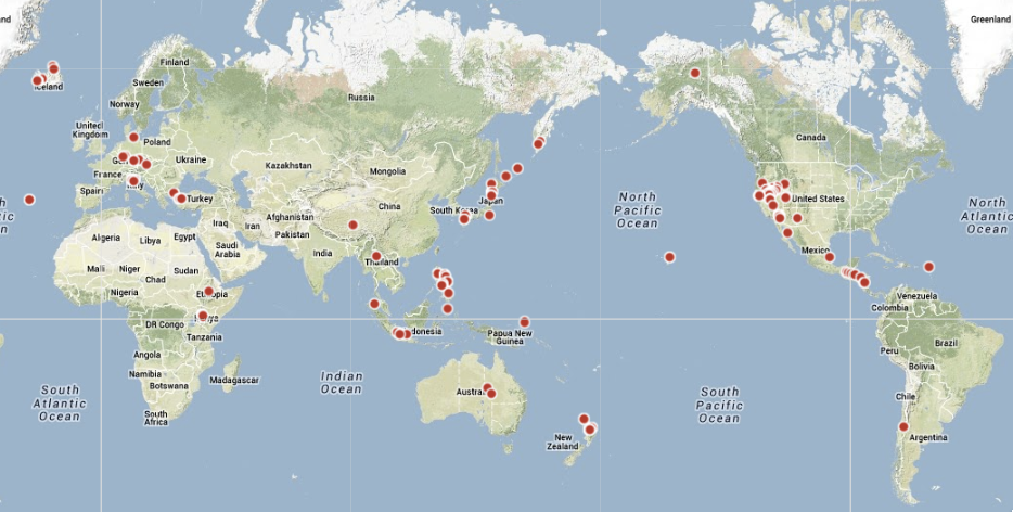 Geothermal power generation capacity at 12,000 MW worldwide