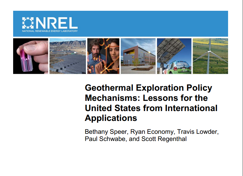 NREL publishes report on advancing geothermal exploration