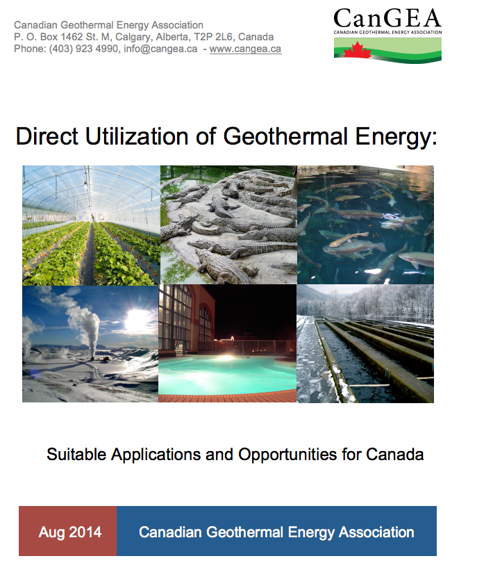 CanGEA releases report on direct use of geothermal energy