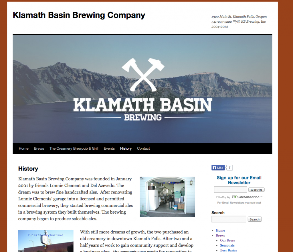 Geothermal Beer from Klamath Falls, Oregon