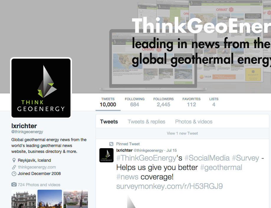 10,000 Tweets of ThinkGeoEnergy, accomplishment or challenge of social media?