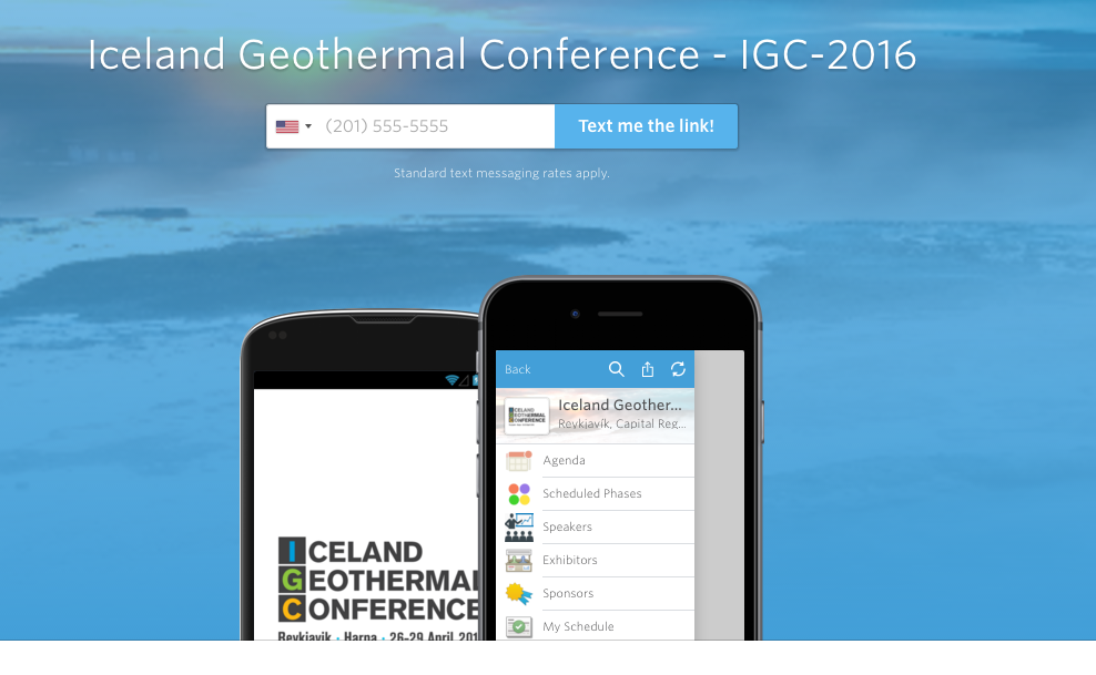 Iceland Geothermal Conference, April 2016 releases event app