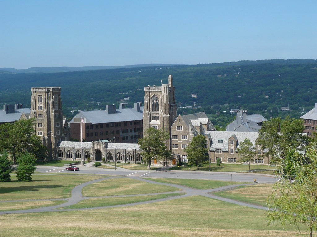 Drilling to determine potential for geothermal heating at Cornell University, New York