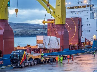 45 MW, 134 tonnes geothermal turbine of Fuji Electric arriving for Theistareykir project, Iceland