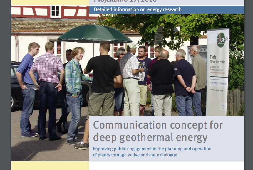 Communication concept for geothermal project developers in Germany