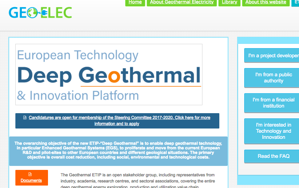 New Steering Committee of the DEEP Geothermal ETIP elected