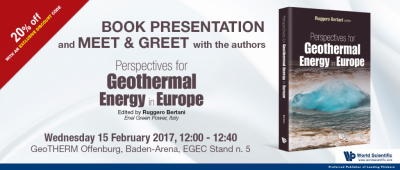 Launch of Book on Perspectives for Geothermal Energy in Europe by R. Bertani