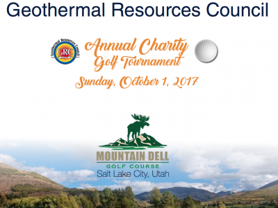 Geothermal Resource Council annual meeting and charity golf tournament