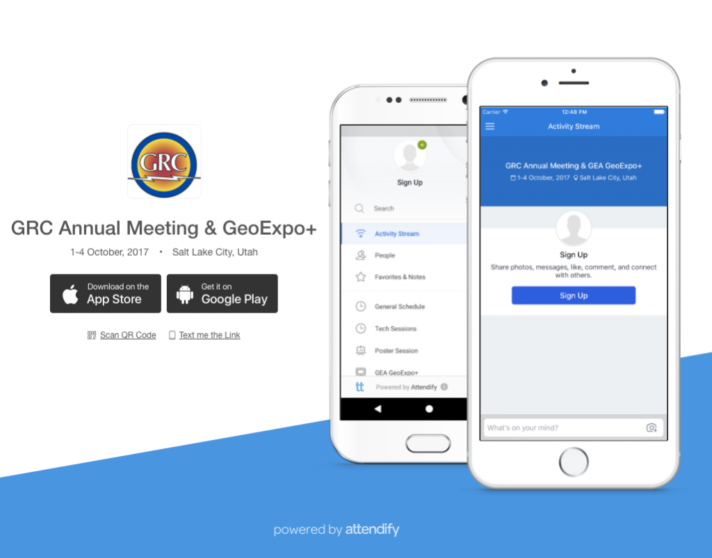 GRC Annual Meeting and GEA GeoExpo+ – Event App Now Available