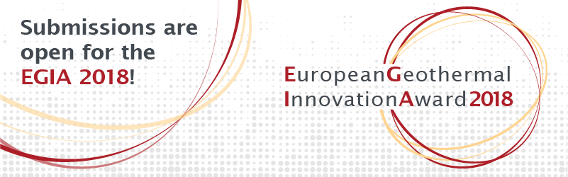 Nominations for European Geothermal Innovation Award 2018 due Jan. 10, 2018