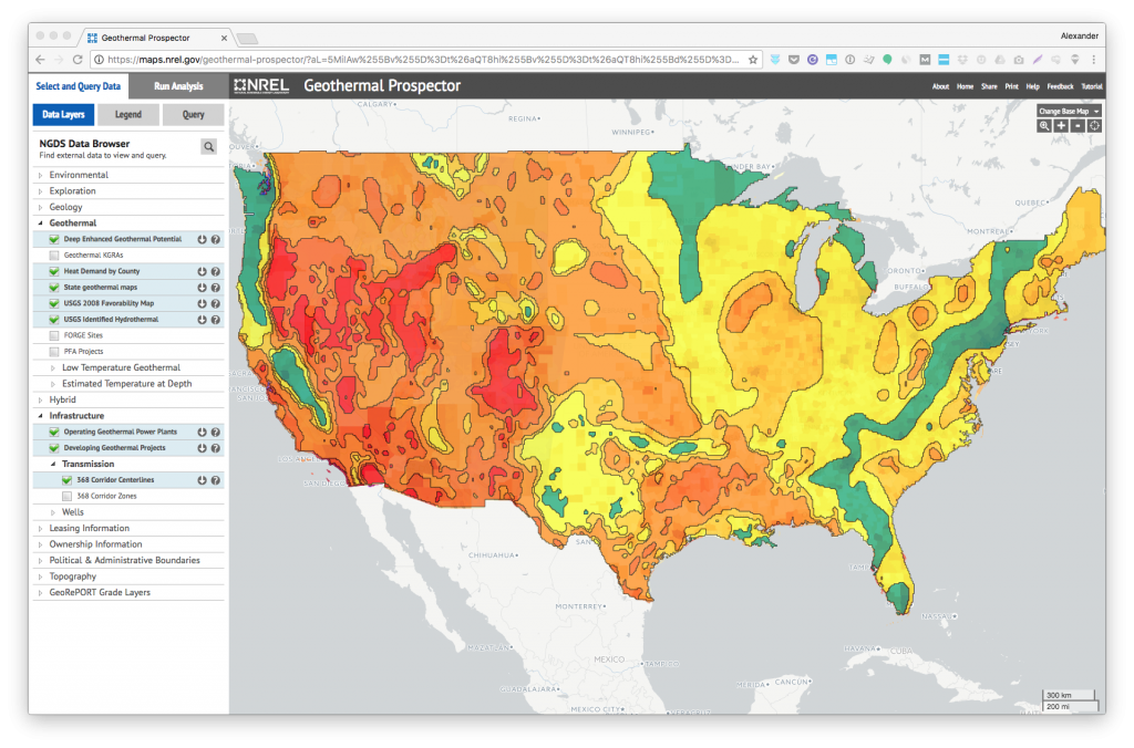 NREL Geothermal Prospector – an interactive map of U.S. geothermal resources