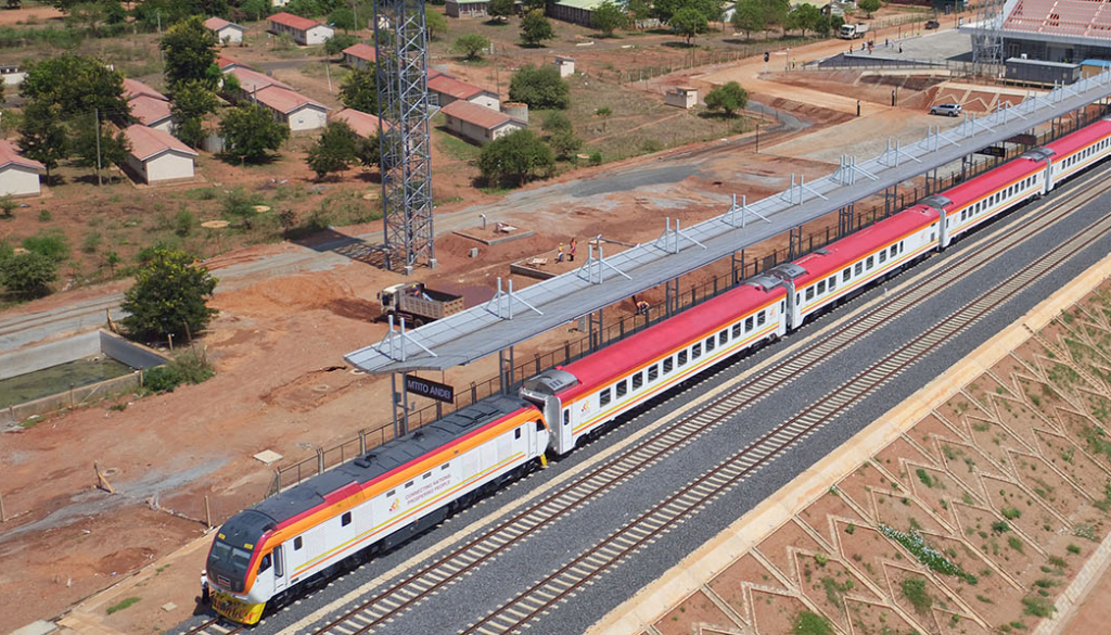 Geothermal power to power train connection between Mombasa and Nairobi, Kenya