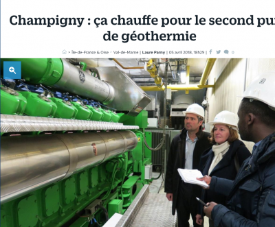 Geothermal heating project at Champigny/ France plans 2nd well and network extension
