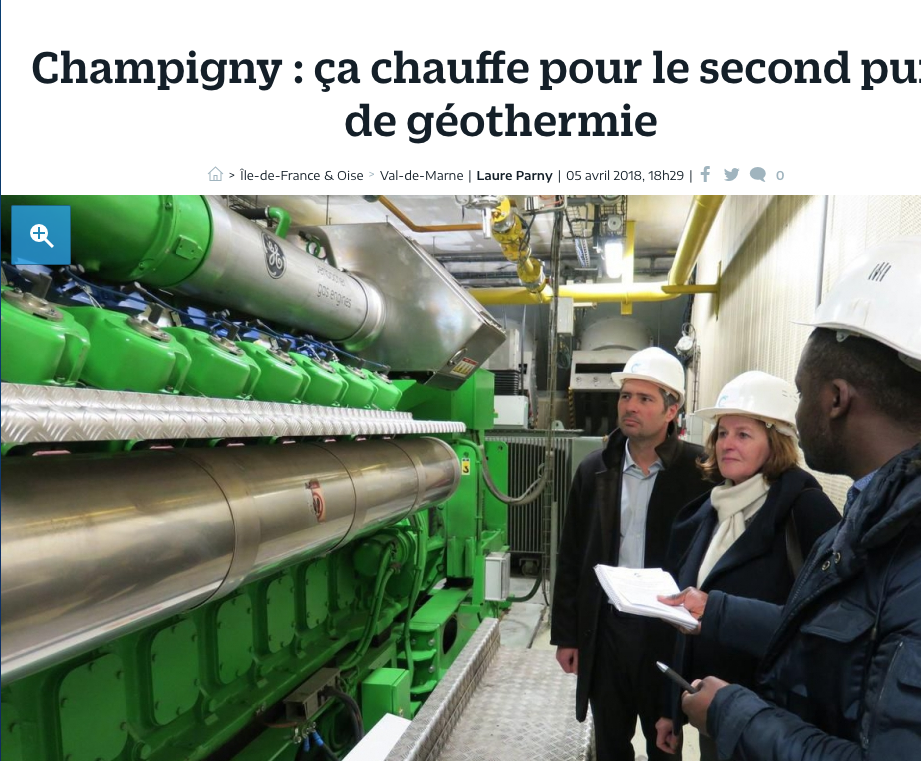 Geothermal heating project at Champigny/ France plans 2nd well and network extension