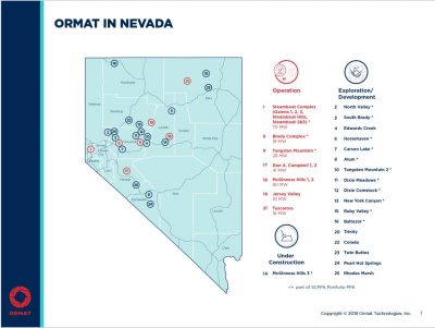 Ormat Technologies strongly committed on geothermal development in state of Nevada