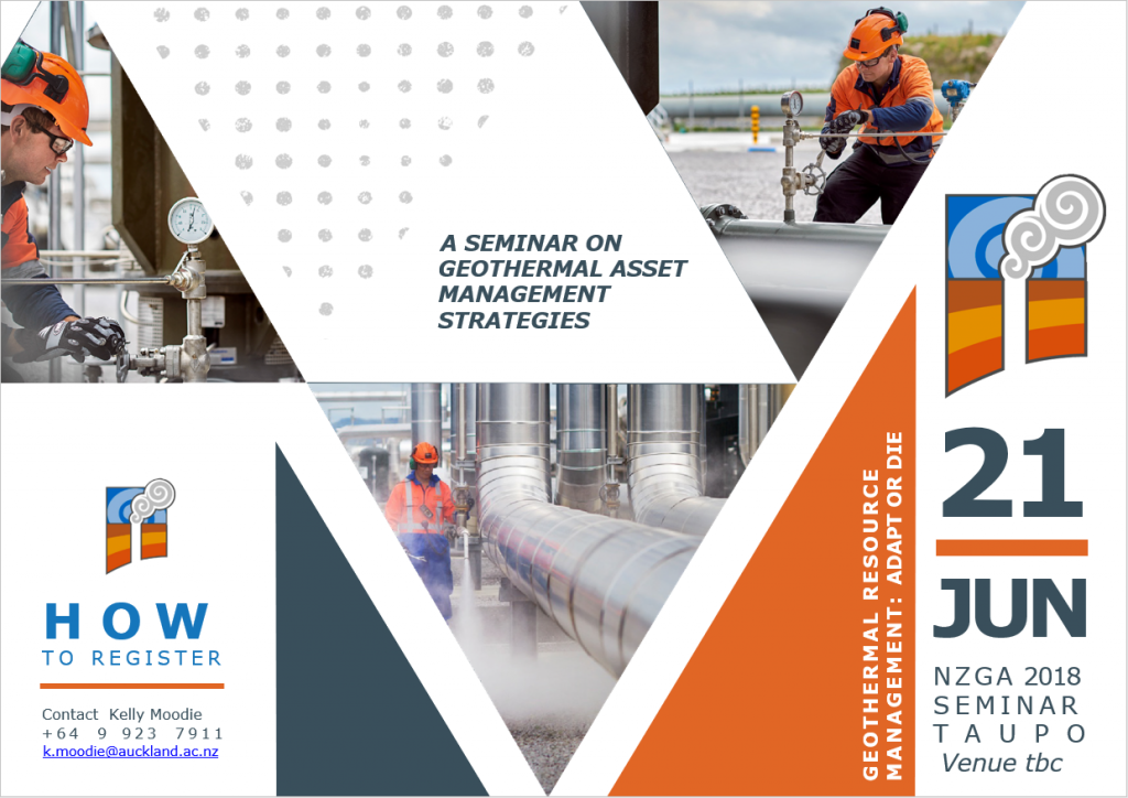 NZGA Seminar on Geothermal Asset Management Strategies, Taupo – June 21, 2018