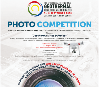 Indonesia – Geothermal Photo Competition 2018 – Great Price IDR 30,000,000