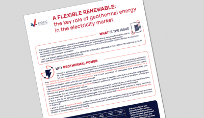EGEC highlights flexibility of geothermal in European electricity market