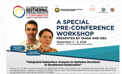 IIGCE, Jakarta – Pre-conference workshop on optimizing decisions in geothermal exploration