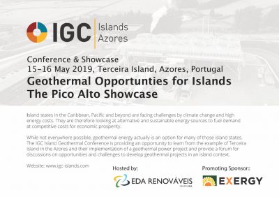 Geothermal Opportunities for Islands – Pico Alto Showcase 15-16 May 2018