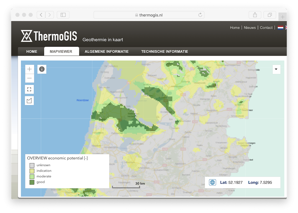 TNO in the Netherlands releases new version of web-based ThermoGIS