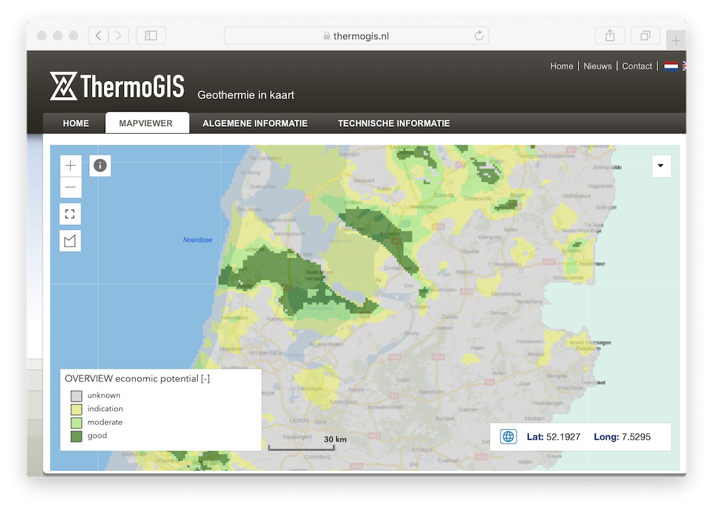 Update published for Dutch Geothermal Potential Too, ThermoGIS