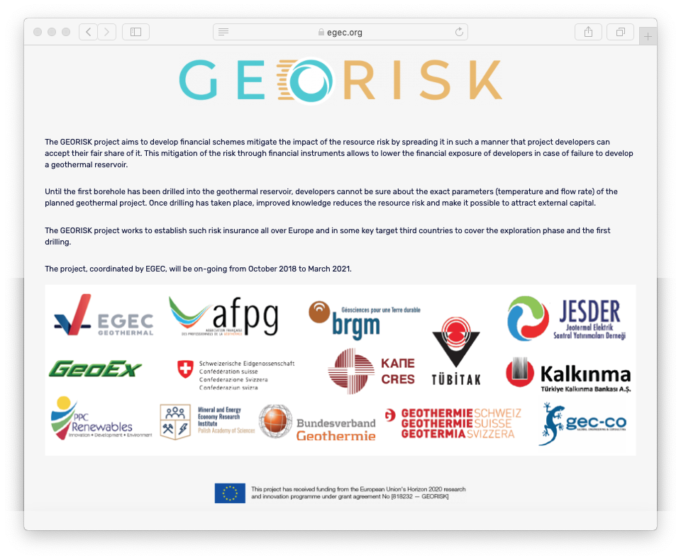 Webinar – Geothermal Risk Assessment and Risk Mitigation Tools, Feb 26, 2019