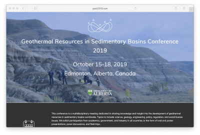 Conference – Geothermal Resources in Sedimentary Basins, Edmonton, 14-18 October, 2019