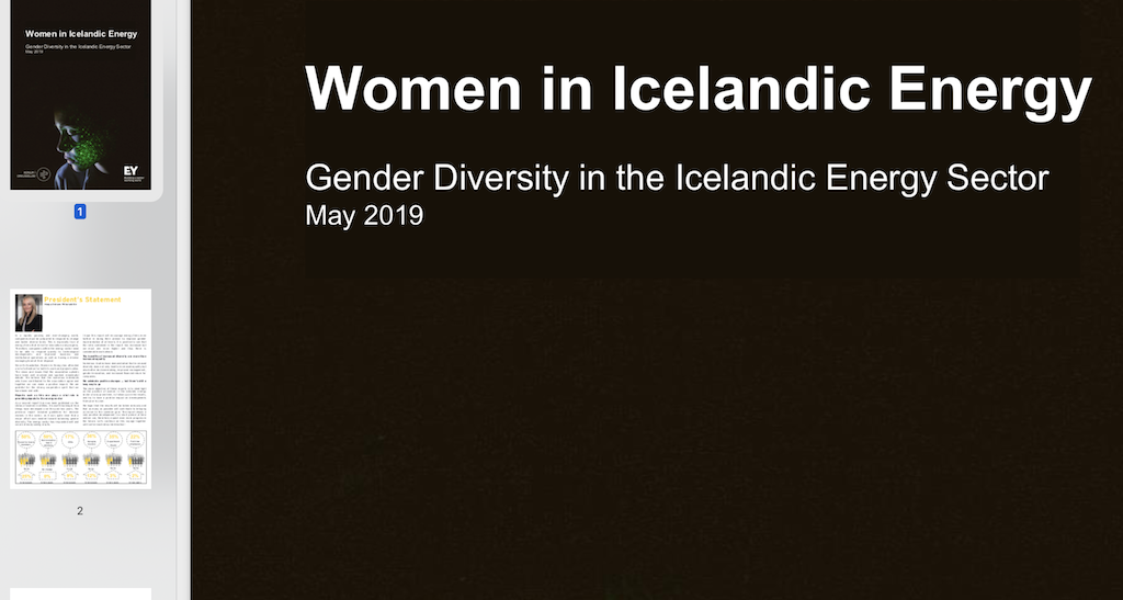 Report on the position of women in Iceland’s energy sector highlights continued work needed