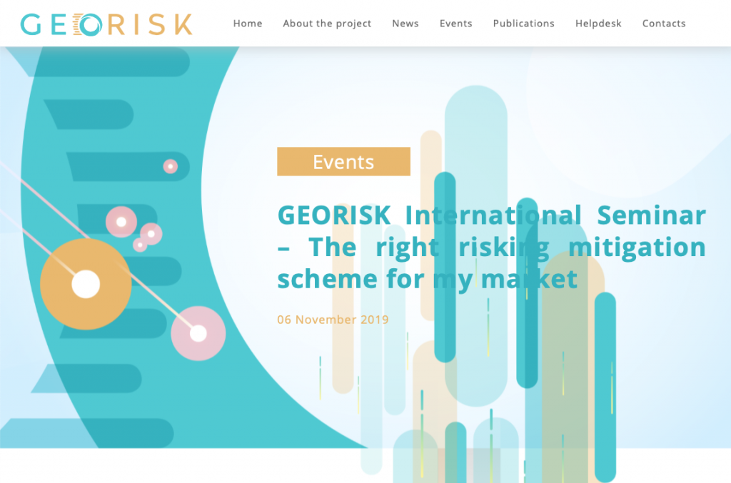 GEORISK – Int’l Seminar – the right risk migitigation scheme, Izmir – 6 November 2019