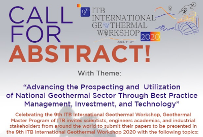 9th ITB International Geothermal Workshop 2020 – Call for Abstracts