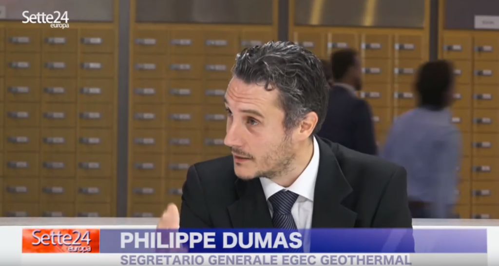 Philippe Dumas of EGEC discusses role of geothermal in the energy transition on Italian TV