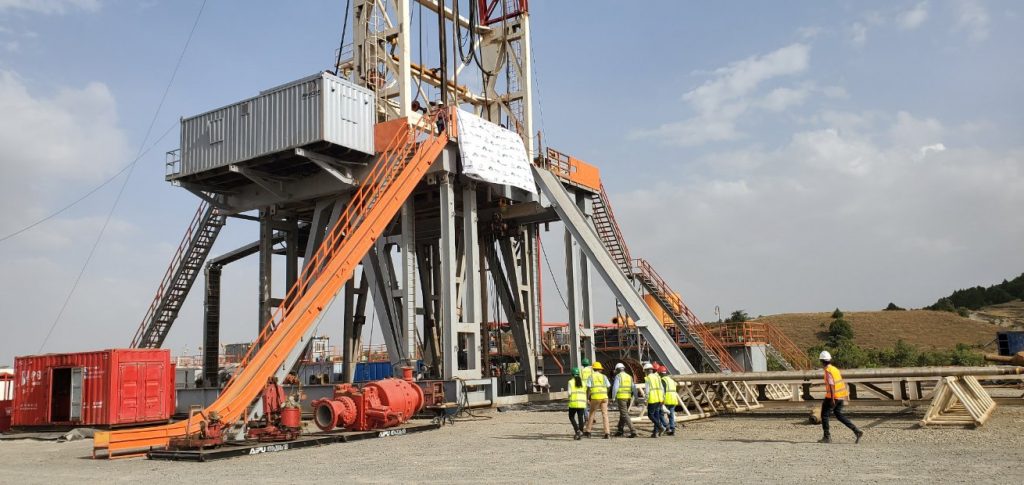 Drilling rig on site of Tulu Moye geothermal project, Ethiopia (source: Samuel Getachew/ @getachewss)