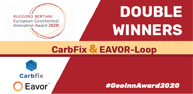 Carbfix and Eavor receive European Geothermal Innovation Award 2020
