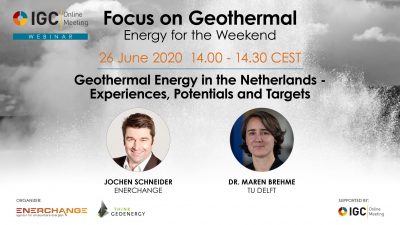 Webinar – Geothermal in the Netherlands – Experience, Potential and Targets
