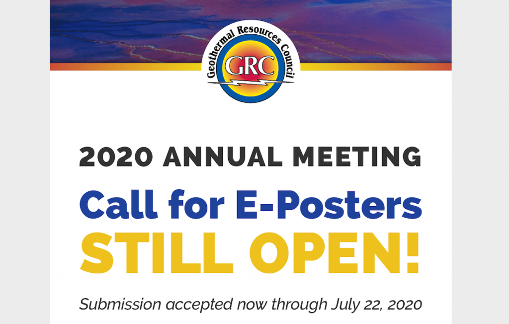 E-Poster submission for Digital GRC Annual Meeting 2020, deadline July 22, 2020