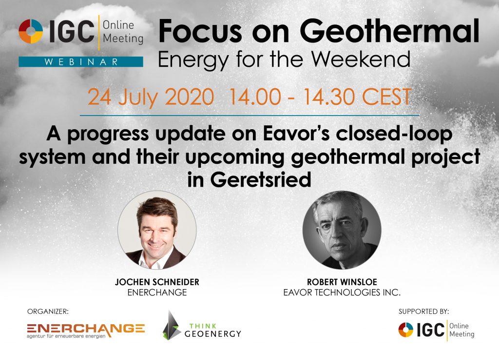 Webinar – Update on Eavor’s closed-loop geothermal system – July 24, 2020