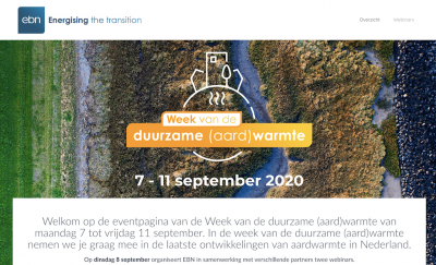 Webinar – Sustainable geothermal heat for the Netherlands, Sept. 8, 2020 (in Dutch)