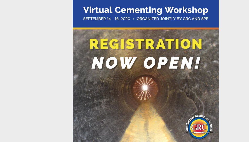 GRC/ SPE Virtual Well Cementing Workshop, Sept. 14-16, 2020