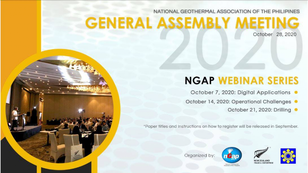 Philippines Geothermal Association – Webinar & General Meeting Sessions – October 7-28, 2020