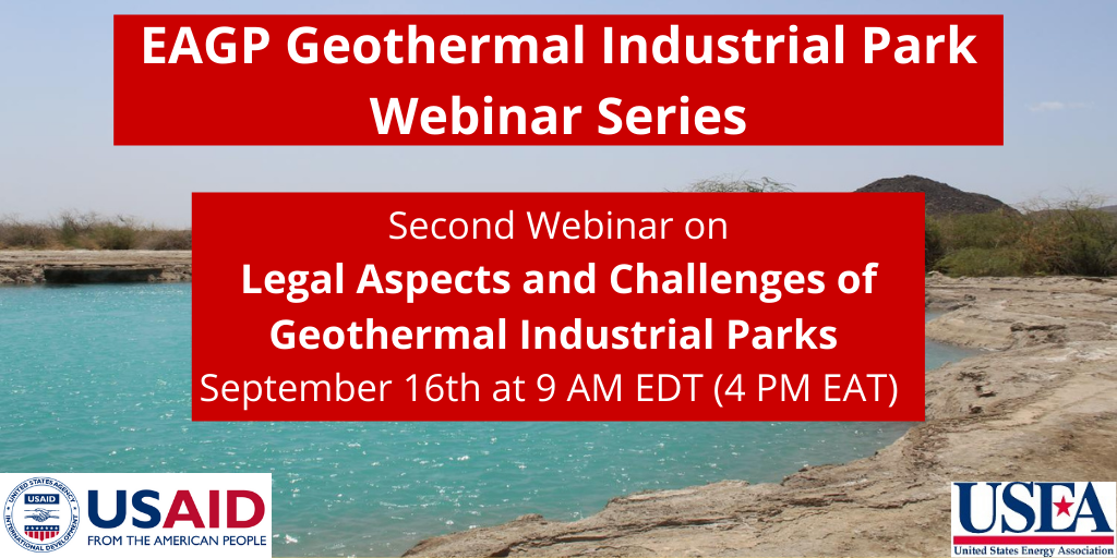 Webinar – Legal Aspects & Challenges of Geothermal Industrial Parks, Sept. 16, 2020