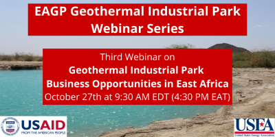 Webinar – Business opportunities in geothermal industrial parks in East Africa, Oct 27, 2020